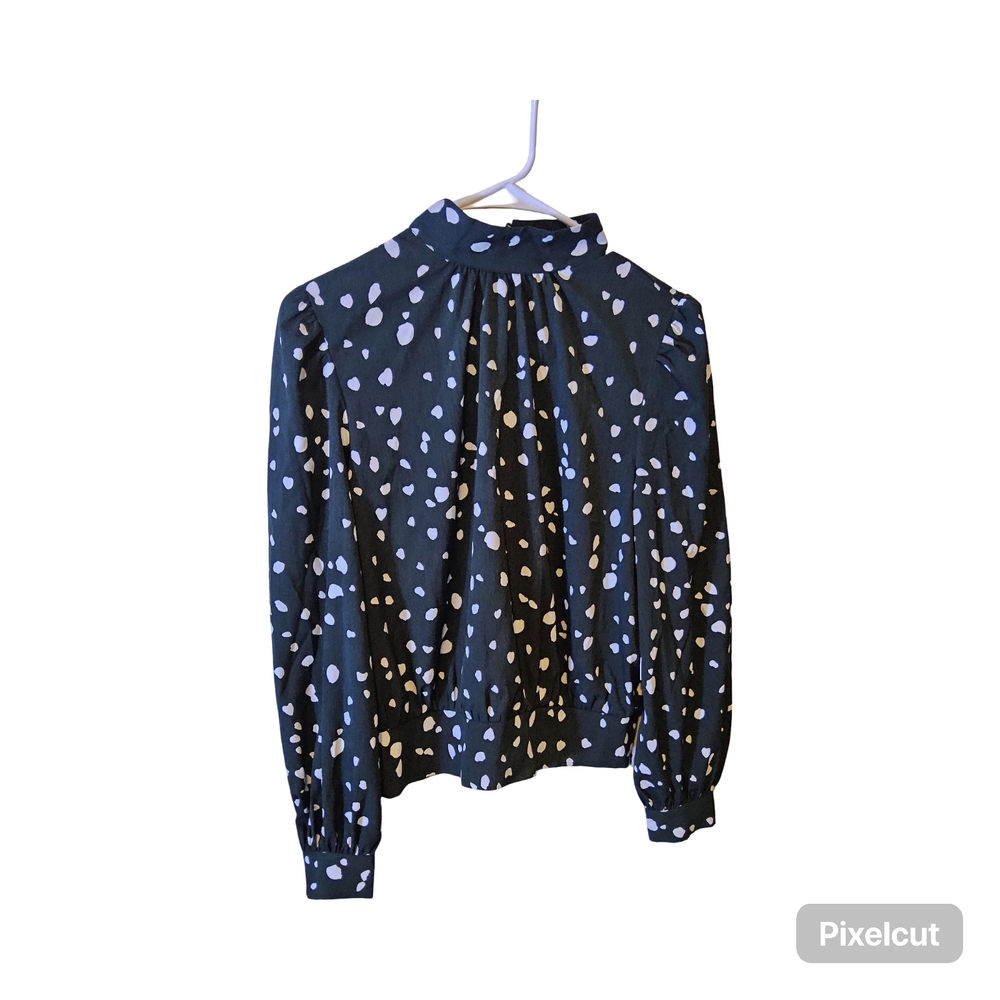 NWT Size Small 1 State Chic Green and White Women's Blouse